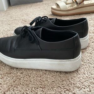 Black Leather Sneakers